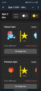 Spin 2 Gift – Win Telegram Gifts Instantly!