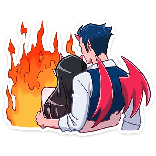 Стикер Адская парочка