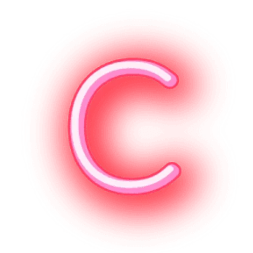 Стикер Alphabets Neon