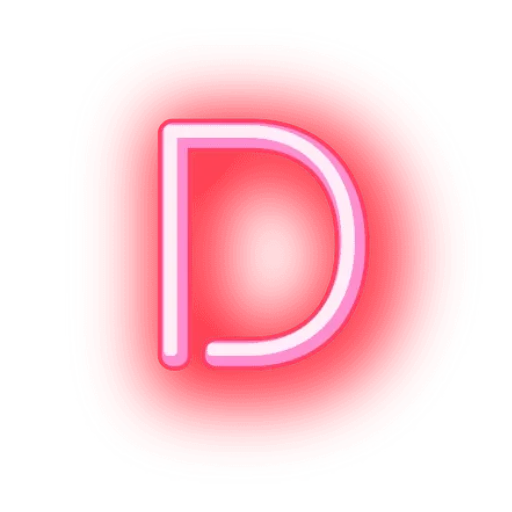 Стикер Alphabets Neon