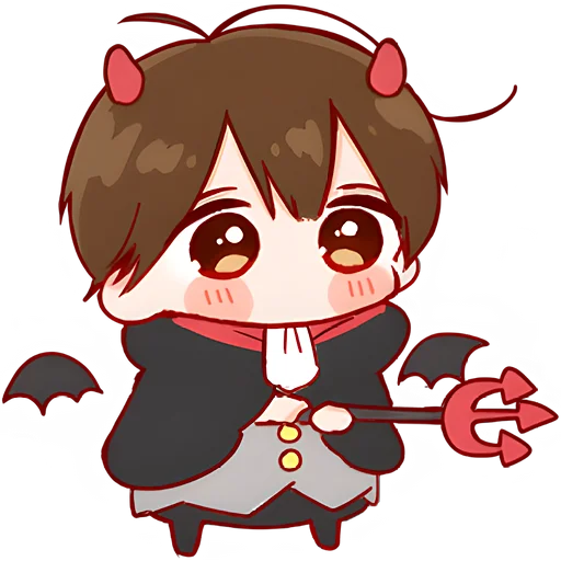 Стикер Ангел демон кун