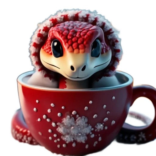 Стикер Зимнее звери в кружках