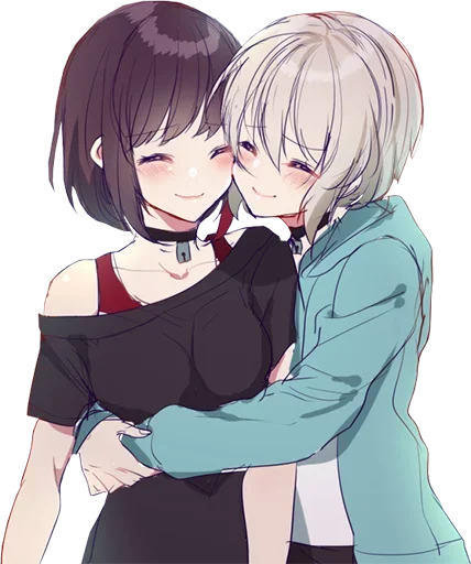 Стикер Аниме Обнимашки