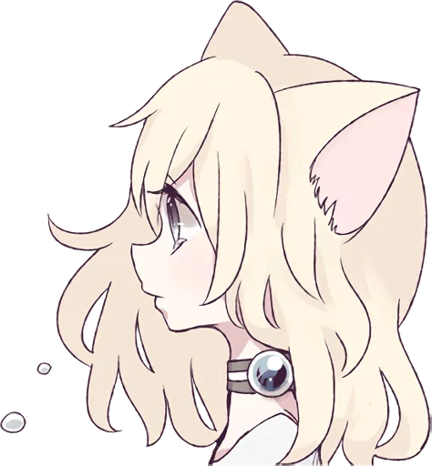 Стикер Аниме кошечка