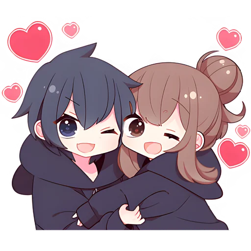 Стикер Аниме парочка 2