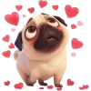 Эмодзи Милый Мопс