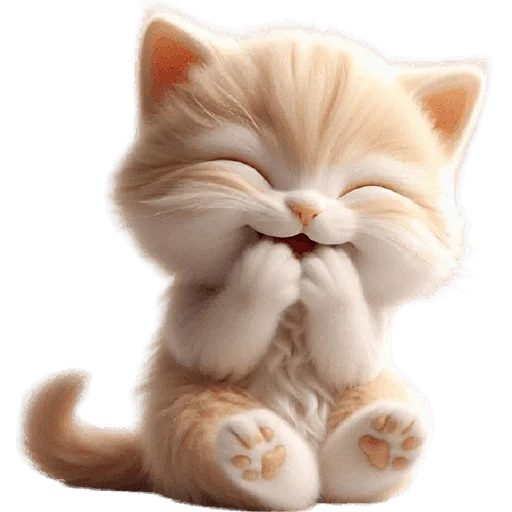 Стикер Забавный котенок