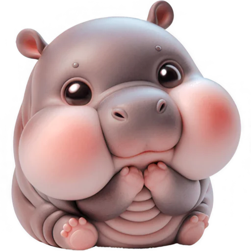 Стикер Малыш бегемотик