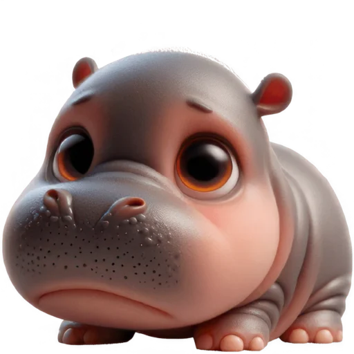 Стикер Малыш бегемотик