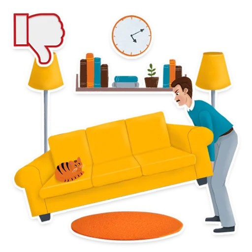 Стикер Боль в спине, канал