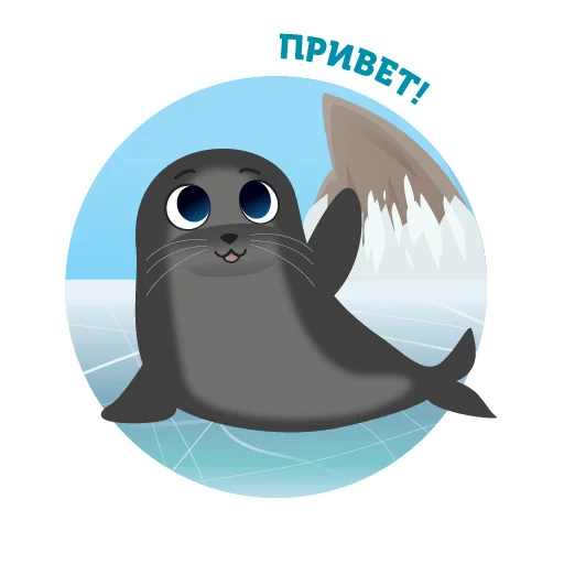 Стикер Байкальская нерпа