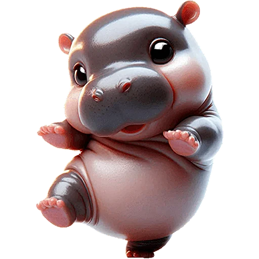 Стикер Бегемотик 2