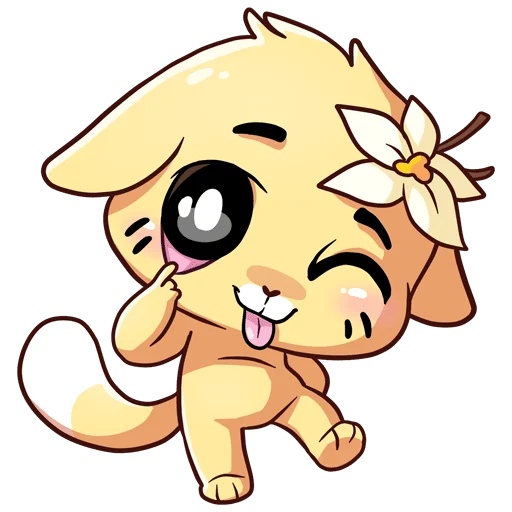 Стикер Бисквит и Ванилька без надписей