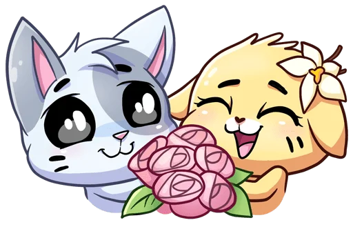 Стикер Бисквит и Ванилька без надписей