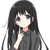 Эмодзи Black Hair Girl Emoji