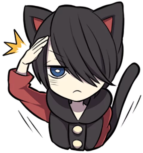 Стикер Black Kitten