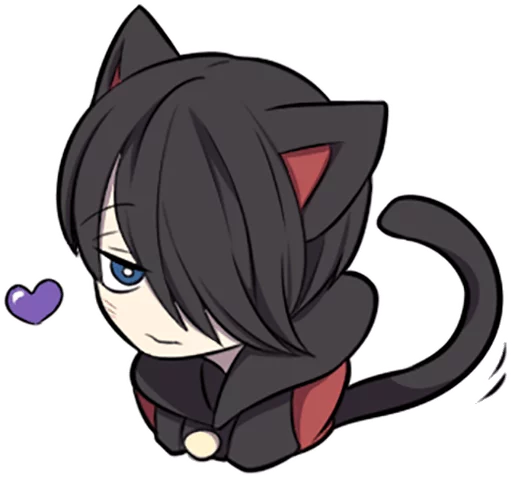 Стикер Black Kitten