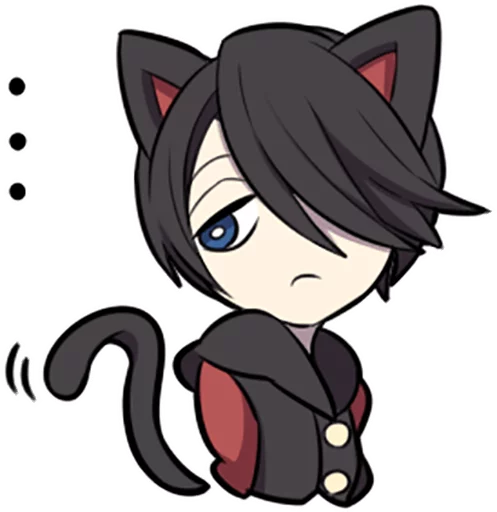 Стикер Black Kitten