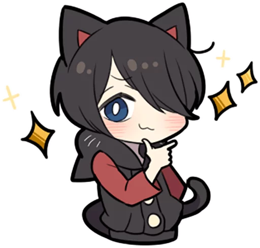 Стикер Black Kitten