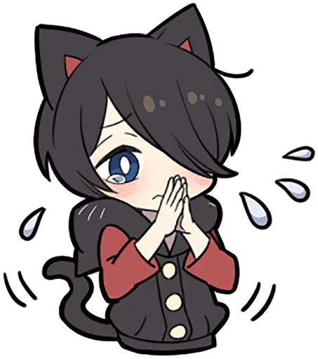 Стикер Black Kitten