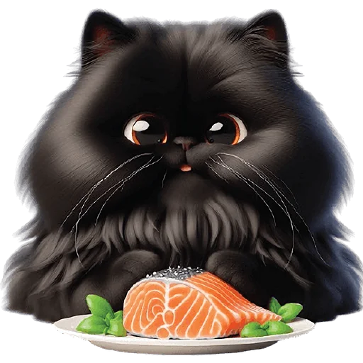 Стикер Черный котэ