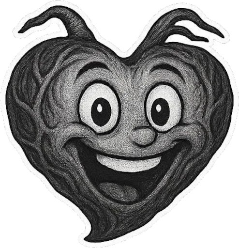 Стикер Black heart