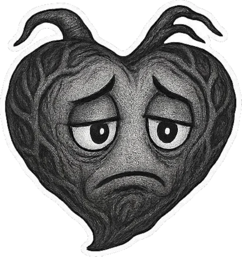 Стикер Black heart
