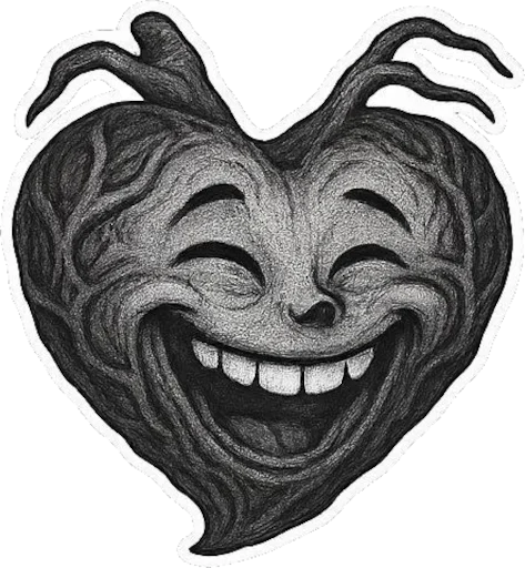 Стикер Black heart