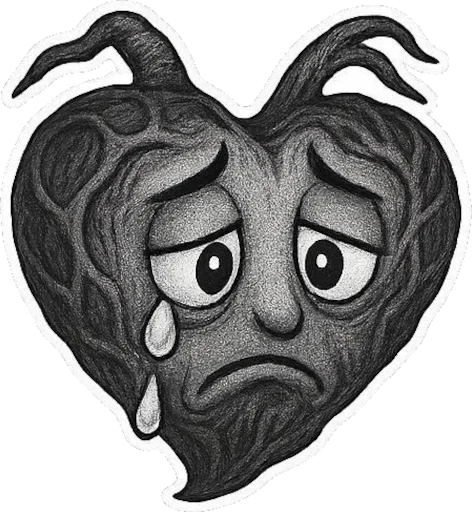 Стикер Black heart