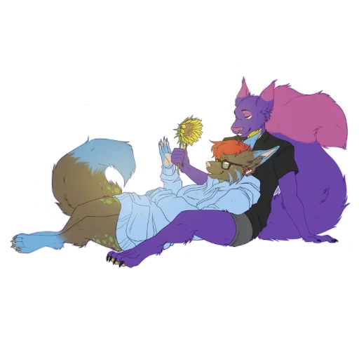 Стикер Blue Fluffy