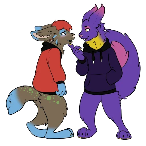 Стикер Blue Fluffy