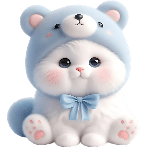 Стикер Синий мишка