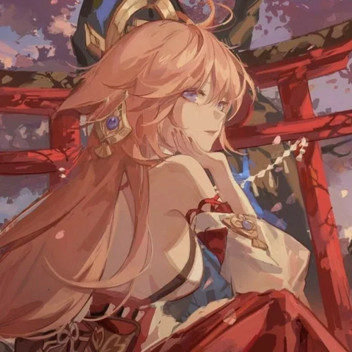 Стикер Яэ Мико