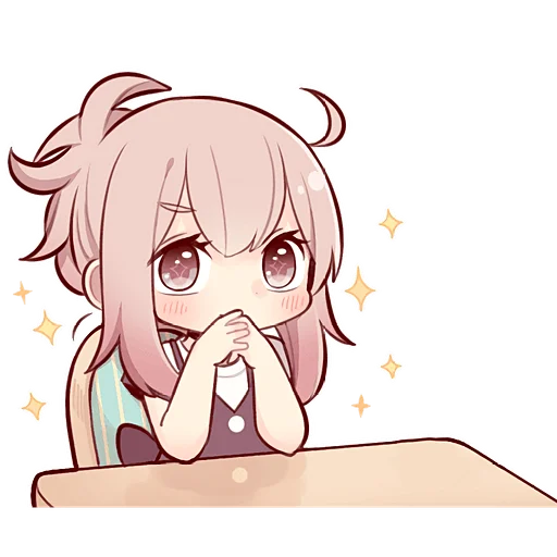 Стикер Коричневая тян