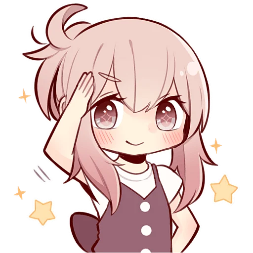 Стикер Коричневая тян