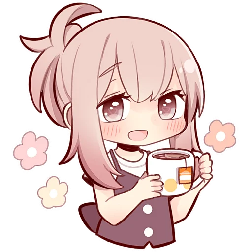 Стикер Коричневая тян