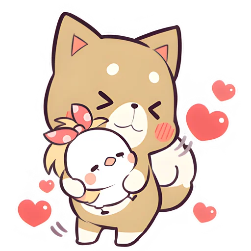 Стикер Красивый щенок