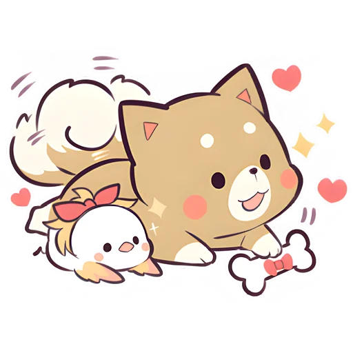 Стикер Красивый щенок