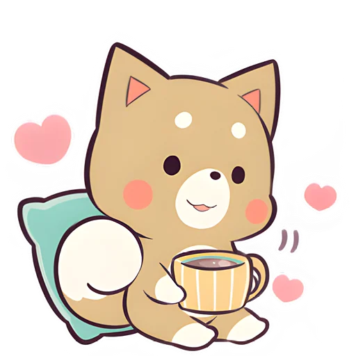 Стикер Красивый щенок