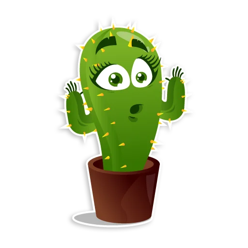 Стикер Кактус Зим