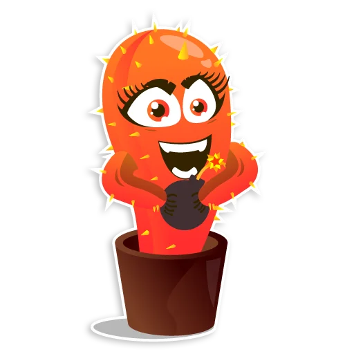 Стикер Кактус Зим