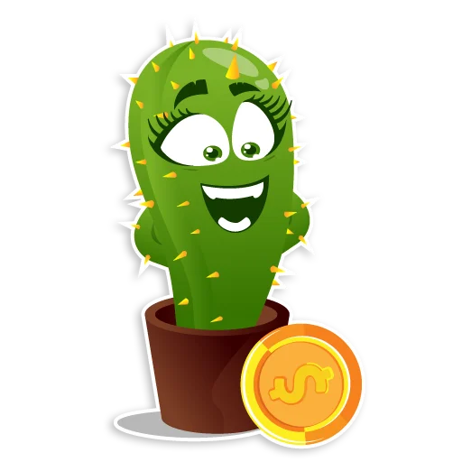 Стикер Кактус Зим