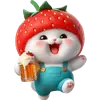 Стикер Клубничный мяу
