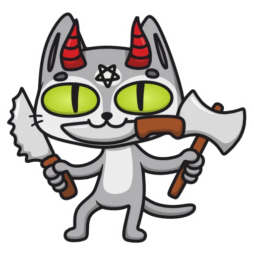 Стикер Demon Cat Diamond