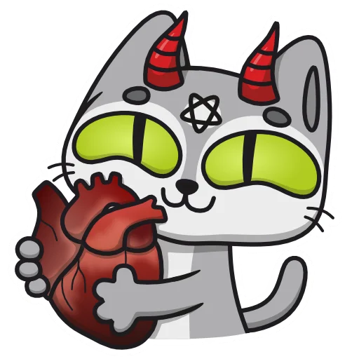 Стикер Demon Cat Diamond