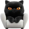 Стикер Угрюмый кот