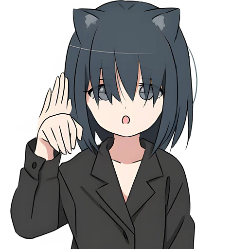 Стикер Кошечка тян