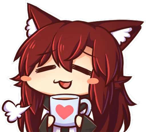 Стикер Cham's Wolf Waifu