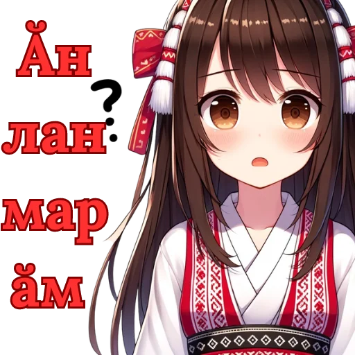 Стикер Chuvash Anime Here