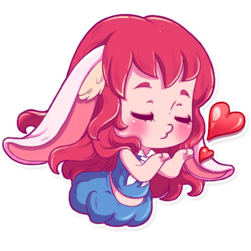 Стикер Cute Bunny Girl